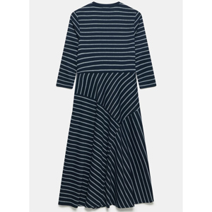 Mint Velvet Navy Striped Midi Dress